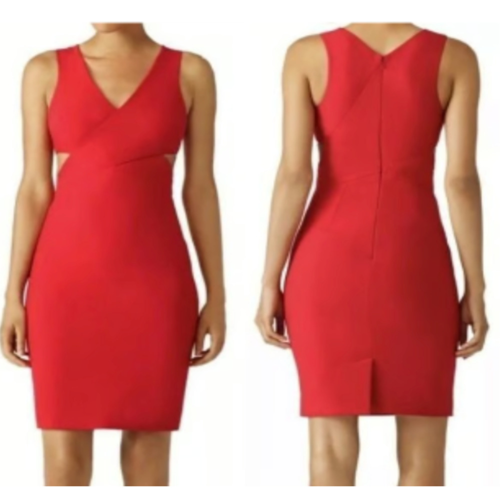 Elizabeth and James Red Cutout Bodycon Sheath Cocktail Dress Size 0